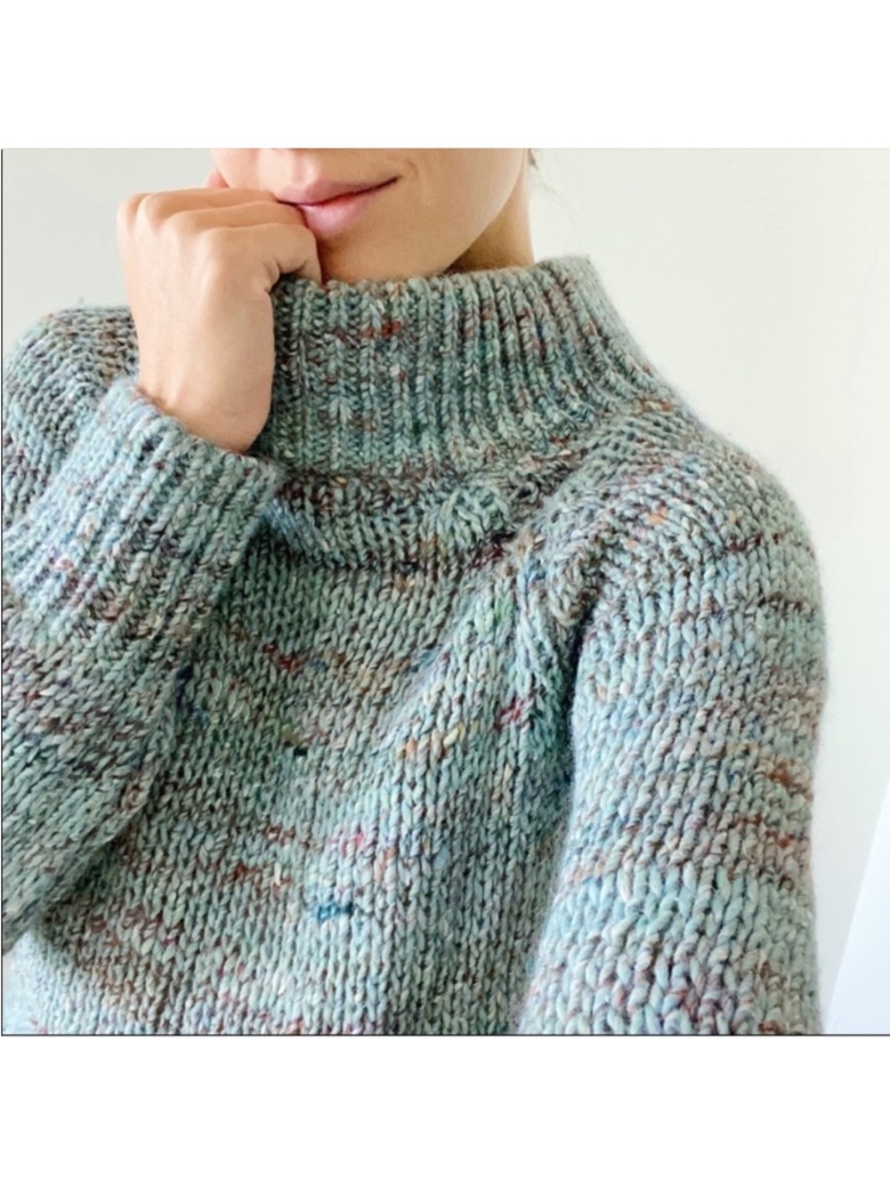 Anthropologie || Moth Marled Funnel Neck Pullover Sweater XS